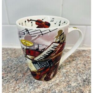 Music Coffee Mug Cup Country & Blues New Bone Designed in England Cardew Design